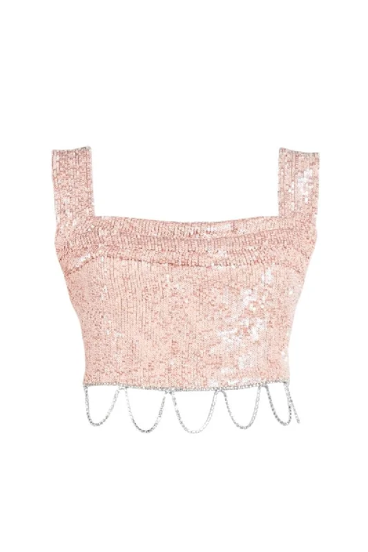 EVA SEQUINED CROP TOP