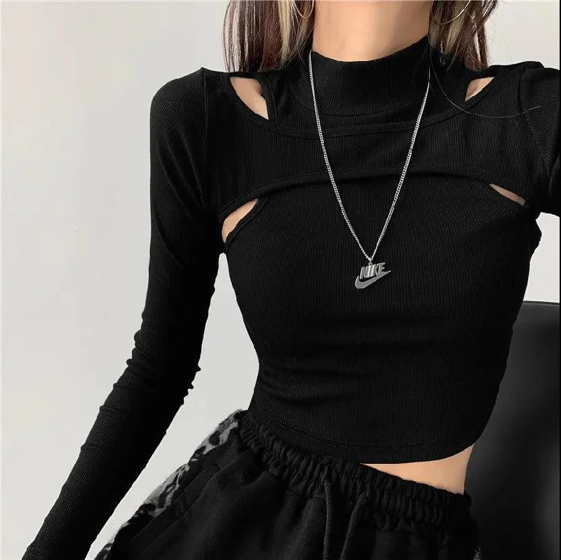 Hollow Knitted Crop Tops