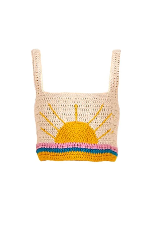 SUNSET LACE UP CROP TOP