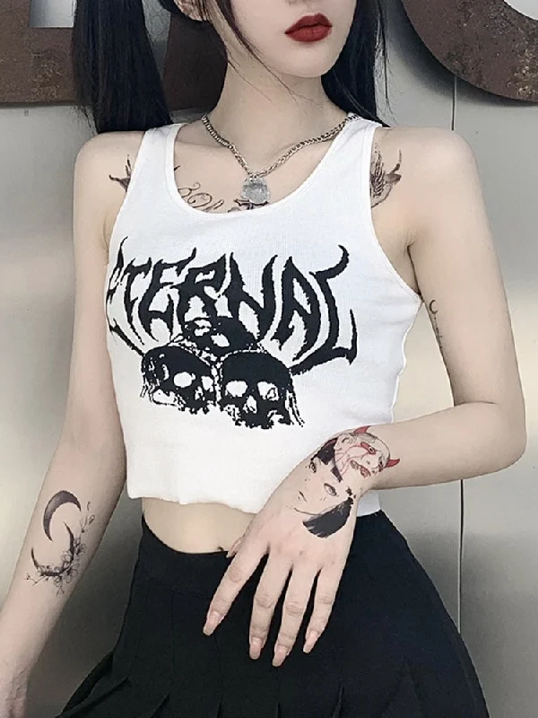 Women's Punk Goth Crop Tops